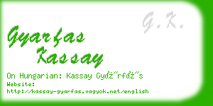 gyarfas kassay business card